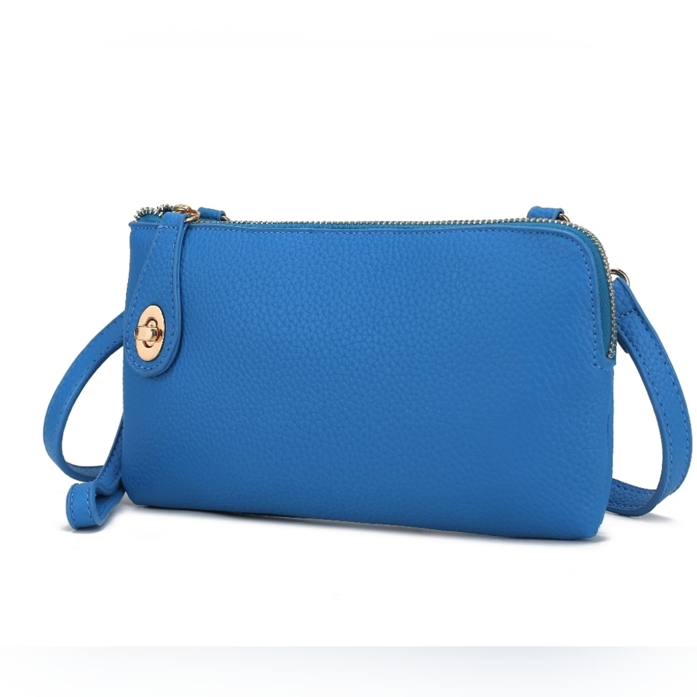 NWT SMALL 2 IN 1 CROSSBODY  BLUE BAG .